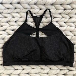 Lululemon Black Mesh Sports Bra Size 12